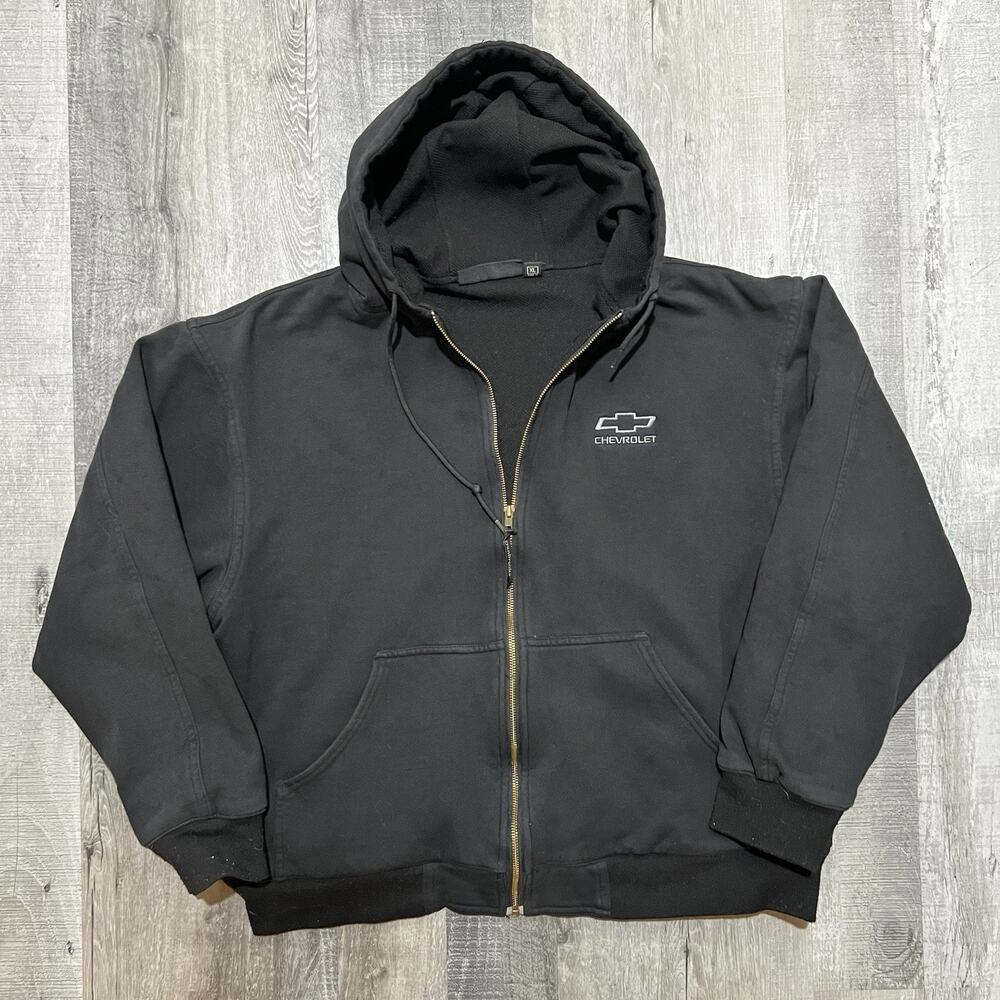 Dunbrooke Chevrolet Hoodie Heavy Black Thermal Lined Racing Trucks Camaro Sz XL